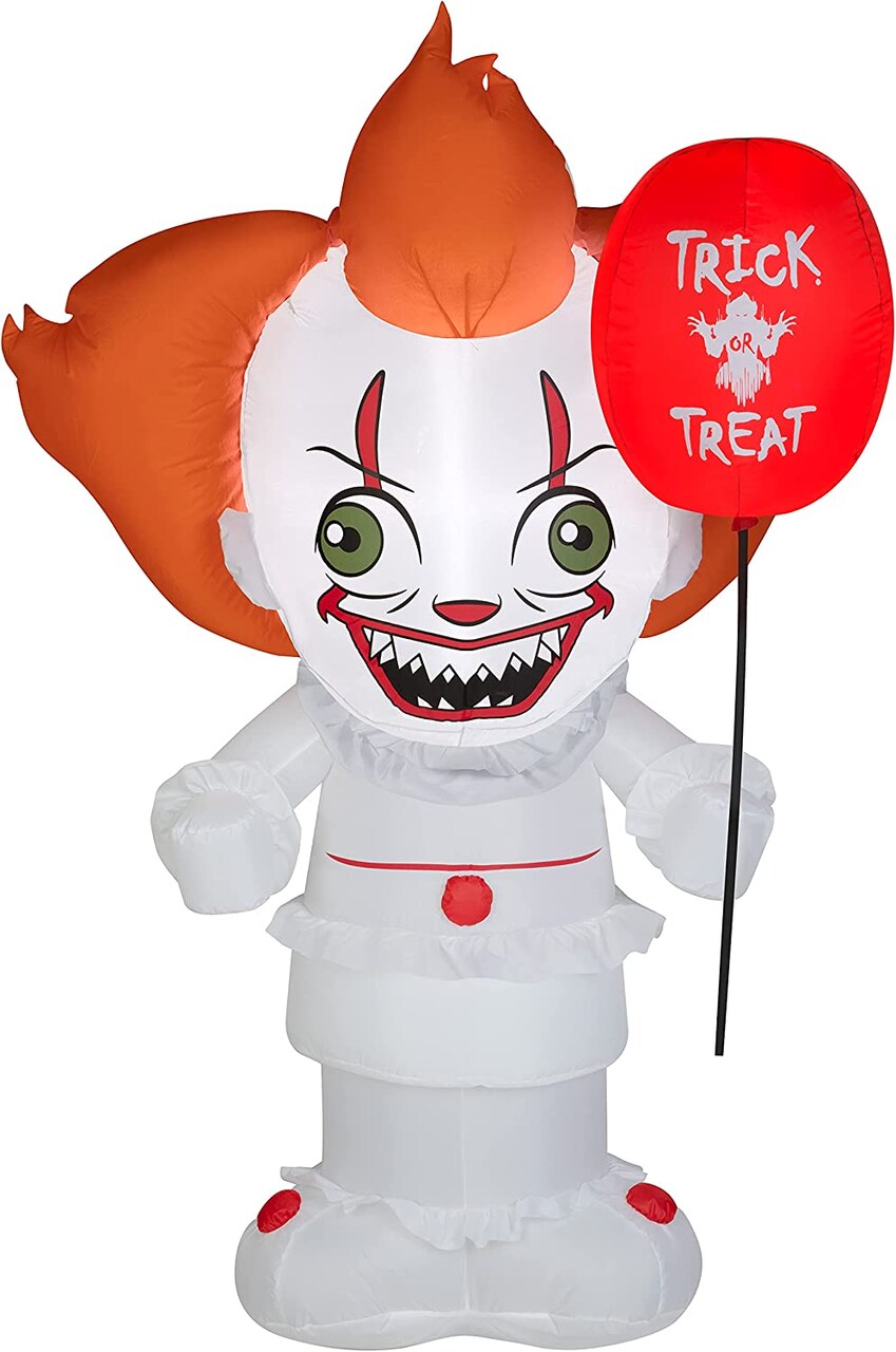 5' Gemmy Airblown Inflatable Halloween Stylized "It" Pennywise the Clown 227210